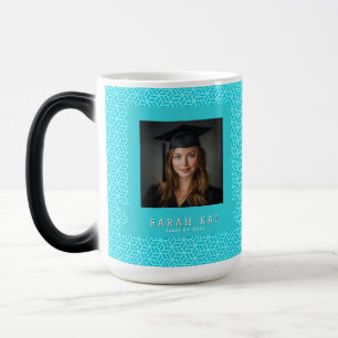 Caneca Mágica Impressão de Hexágono Colorido Ano de Graduação Se