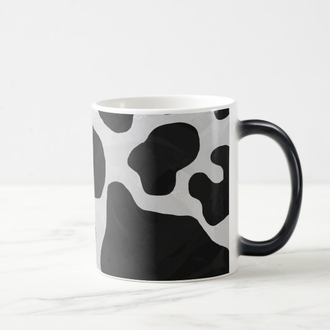 Caneca Mágica Impressão de Vaca Preta e Branca (Direita)