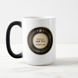 Caneca Mágica IMPRESSÃO PERSONALIZADO MEDAL Dourado #1 Campeão E