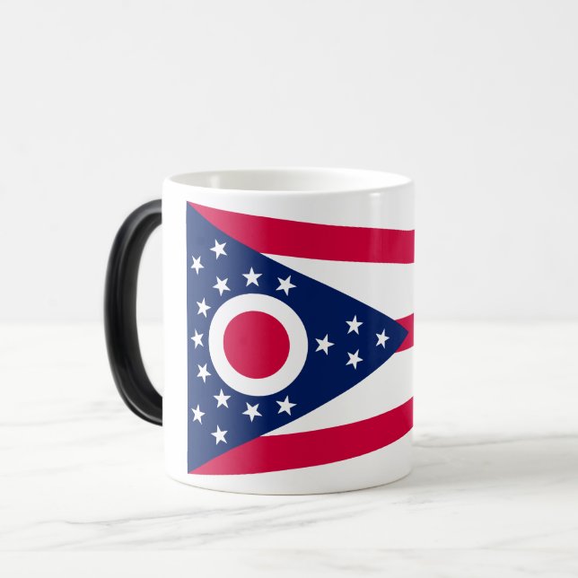 Caneca Mágica Indicador Ohio: A faixa do Estado de Buckeye (Frente Esquerda)