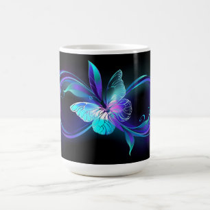 Caneca Mágica Infinidade brilhante com borboleta mágica
