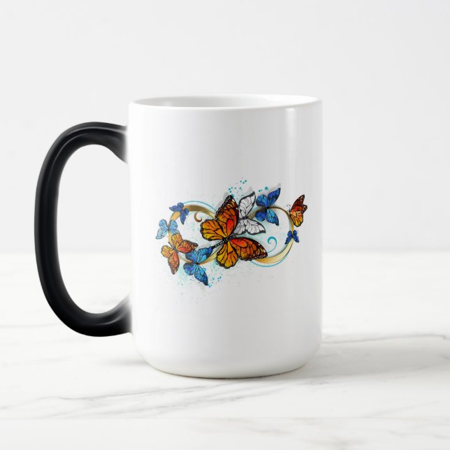 Caneca Mágica Infinidade de Borboletas Monarca (Esquerda)