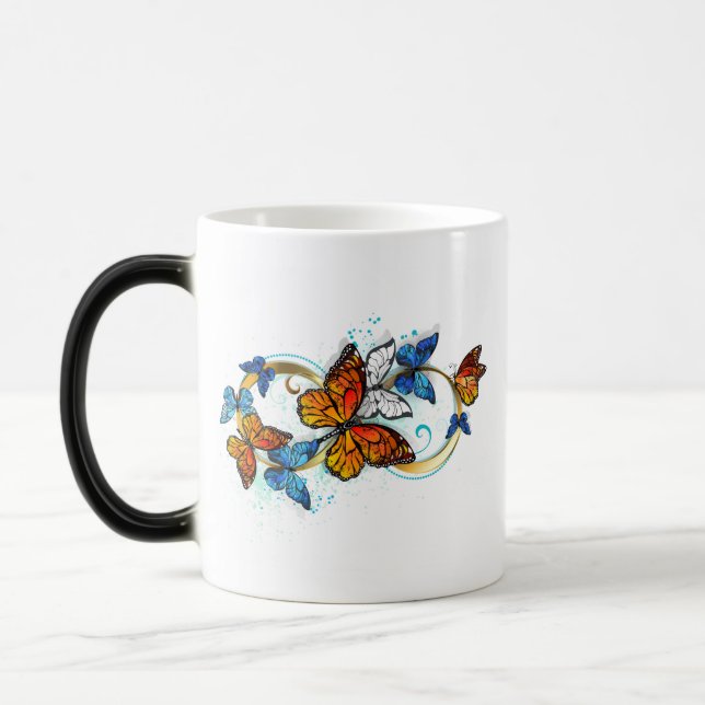 Caneca Mágica Infinidade de Borboletas Monarca (Esquerda)