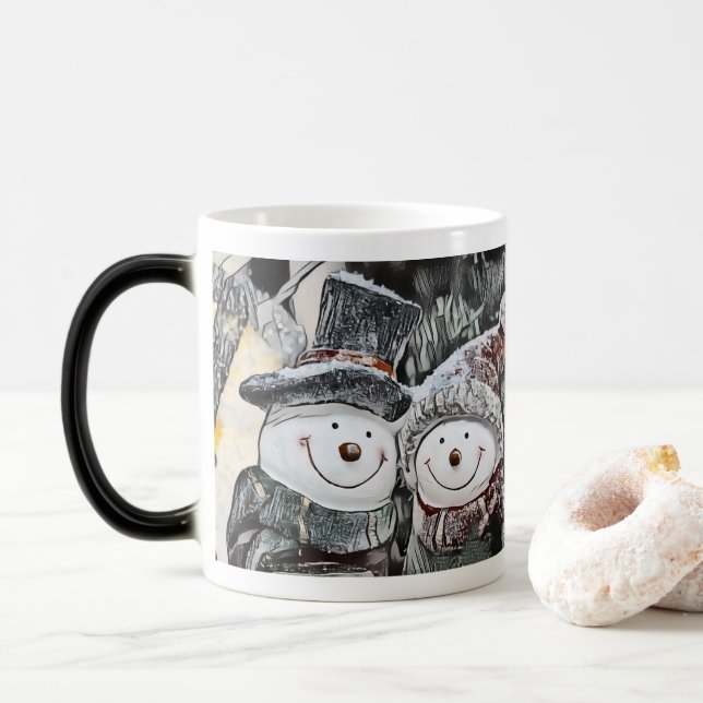 Caneca Mágica Inverno, Neve Natal e Neve Mug (Com Donut)