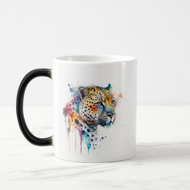 Caneca Mágica Jaguar Watercolor (Esquerda)