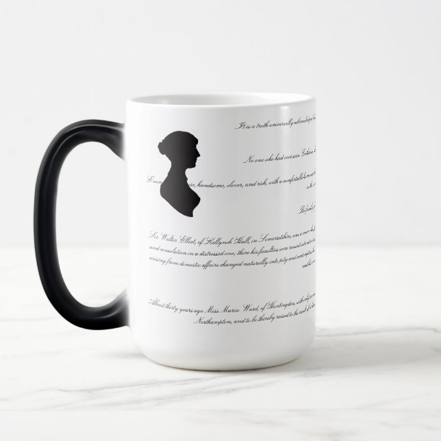 Caneca Mágica Jane Austen Novels' First LInes (Esquerda)