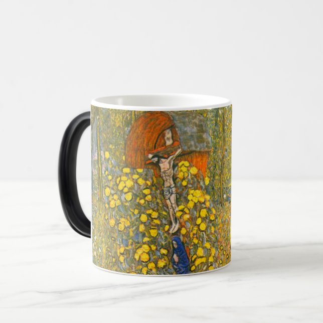 Caneca Mágica Jardim de Fazenda Gustav Klimt com Crucifix (Frente Esquerda)