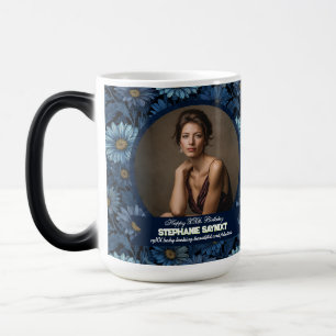 Caneca Mágica Jardim de Margaridas Aniversário de 21 Anos Femini