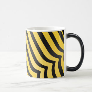 Caneca Mágica Jazzy Cute Black e Yellow Striped Bumblebee