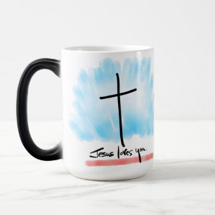 Caneca Mágica JESUS AMA VOCÊ Morphing Mug
