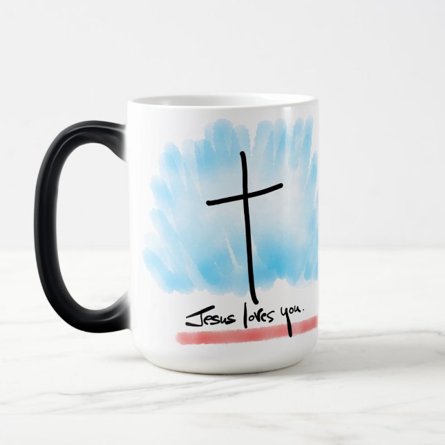 Caneca Mágica JESUS AMA VOCÊ Morphing Mug (Esquerda)