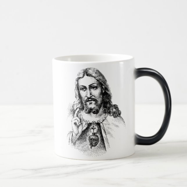 Caneca Mágica jesus, deus exige sua fé.  Porque ele… (Direita)