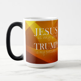 Caneca Mágica Jesus é Meu Senhor Trump é Meu Presidente