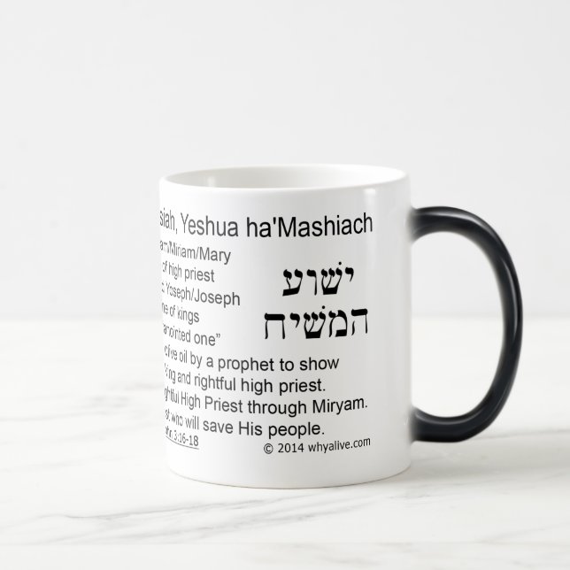 Caneca Mágica Jesus o Meshiach/messias (Direita)