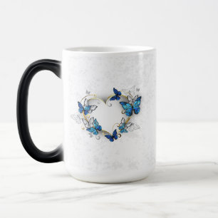 Caneca Mágica Jewelry Heart with Butterflies Morpho