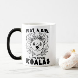 Caneca Mágica Just a Girl who Loves Koalas