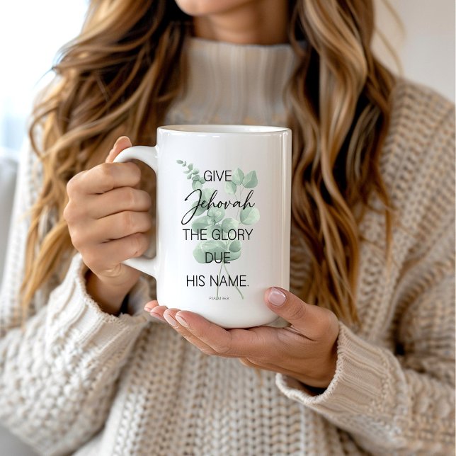 Caneca Mágica JW 2025 Year Text Mug com Eucalyptus (Criador carregado)