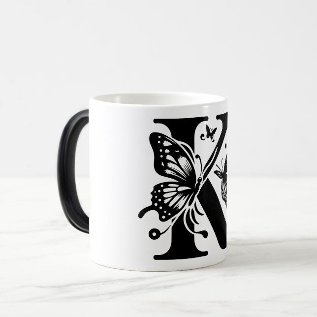 Caneca Mágica K Alphabet black butterfly (Frente Esquerda)