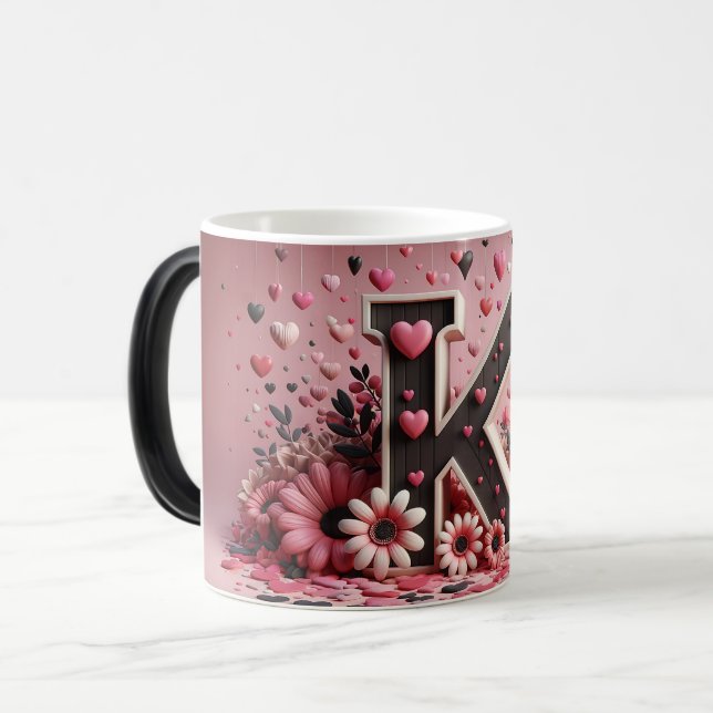 Caneca Mágica K Valentine Alphabet 3D (Frente Esquerda)