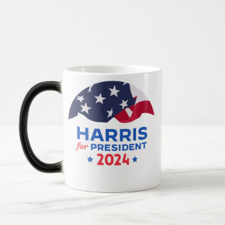 Caneca Mágica Kamala Harris Para O Presidente 2024 American Flag