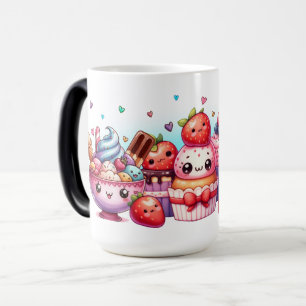Caneca Mágica Kawaii Strawberry Sweets e Sorvetes Amigos