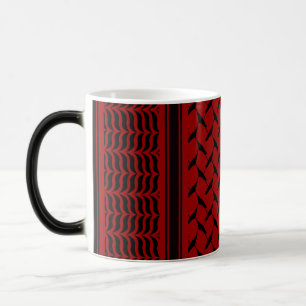 Caneca Mágica keffiyeh palestino   Padrão do mapa da Palestina