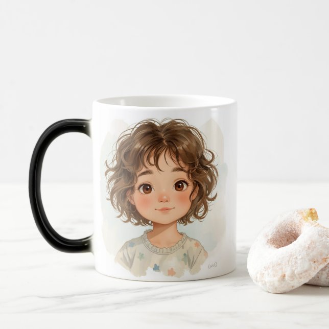 Caneca Mágica Kind_Ones Cozy Winter Mug - Whimsical Watercolor (Com Donut)