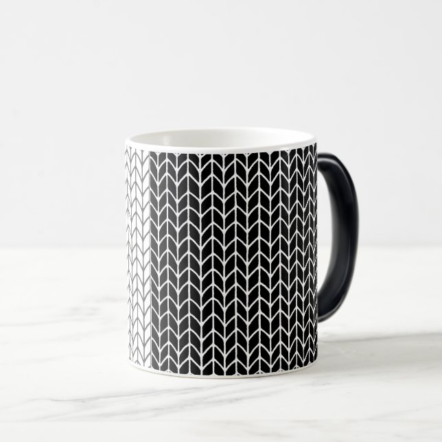 Caneca Mágica KNIT Morphing Mug Negra (Frente Esquerda)