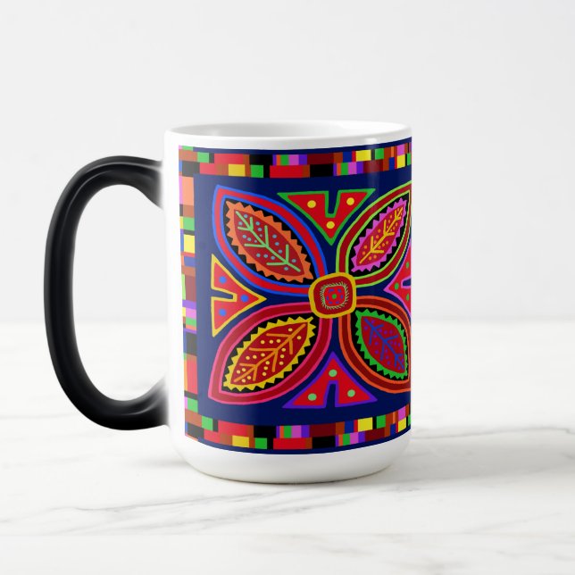 Caneca Mágica Kuna Indian Mola Flora (Esquerda)