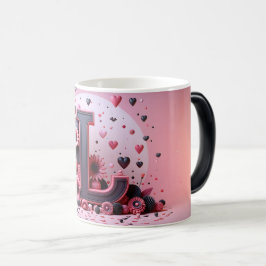 Caneca Mágica L Valentine Alphabet 3D