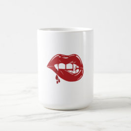 Caneca Mágica Lábios vermelhos vampiros derramando sangue