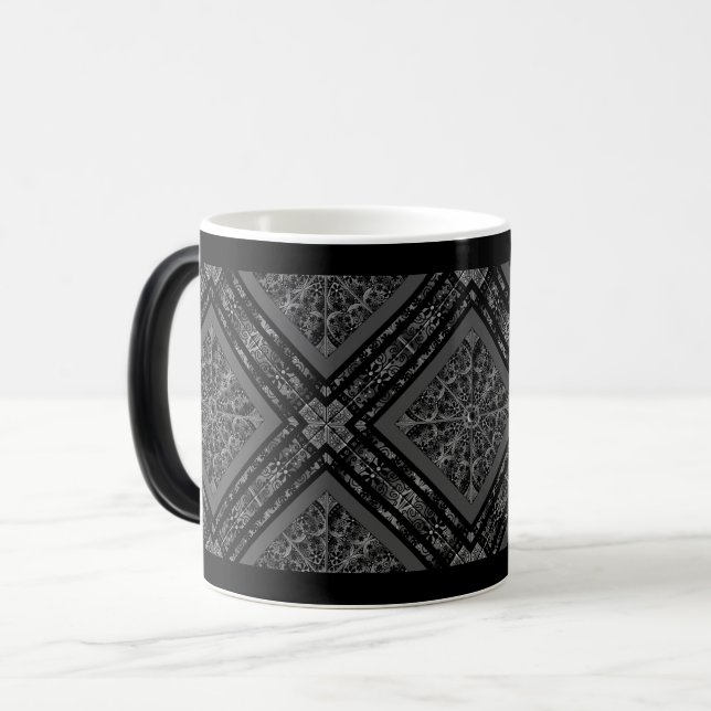 Caneca Mágica Lace Black Cerâmico (Frente Esquerda)