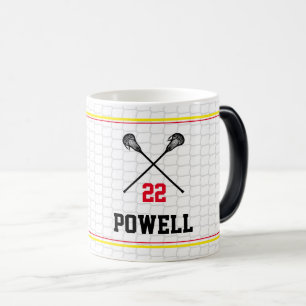 Caneca Mágica Lacrosse Sticks Net Goal Team NUMBER NAME