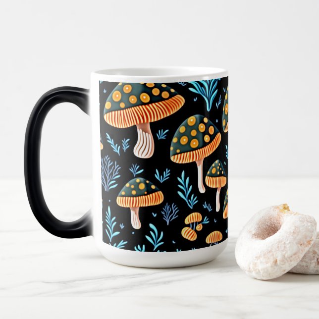Caneca Mágica Lâmpada do Shroom Brilhante - Ponha a Mágica (Com Donut)