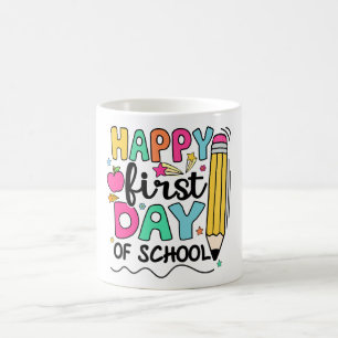 Caneca Mágica Lápis do Primeiro Dia de Aula Professor Crianças F