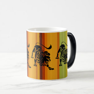 Caneca Mágica Leo O Leão - Símbolo Zodiaco Poderoso Silhueta