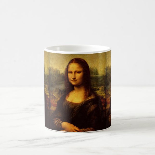 Caneca Mágica Leonardo Da Vinci Mona Lisa Pintura De Arte Bela (Centro)