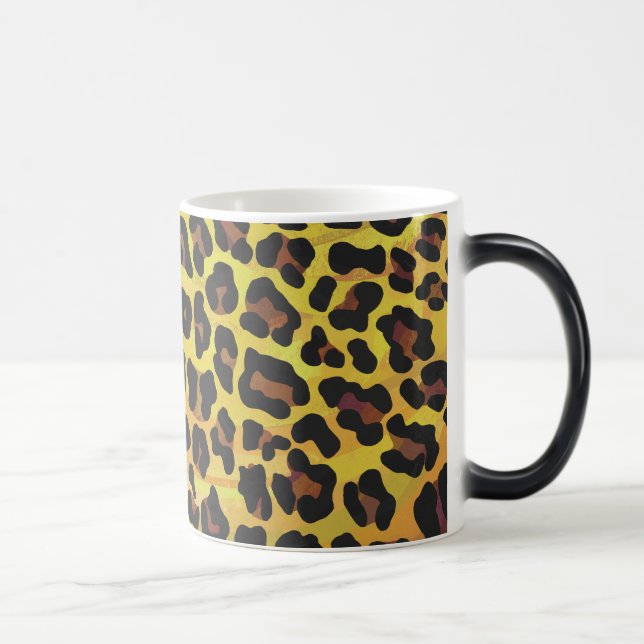 Caneca Mágica Leopard Brown e Yellow Impressão Morphing (Direita)