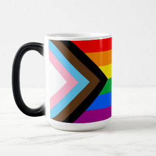 Caneca Mágica LGBTQ+ Indicador do Orgulho de Progresso Coffee Mu