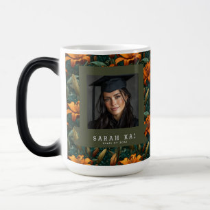Caneca Mágica Lilases Negras Presente Floral Para Ela Graduada