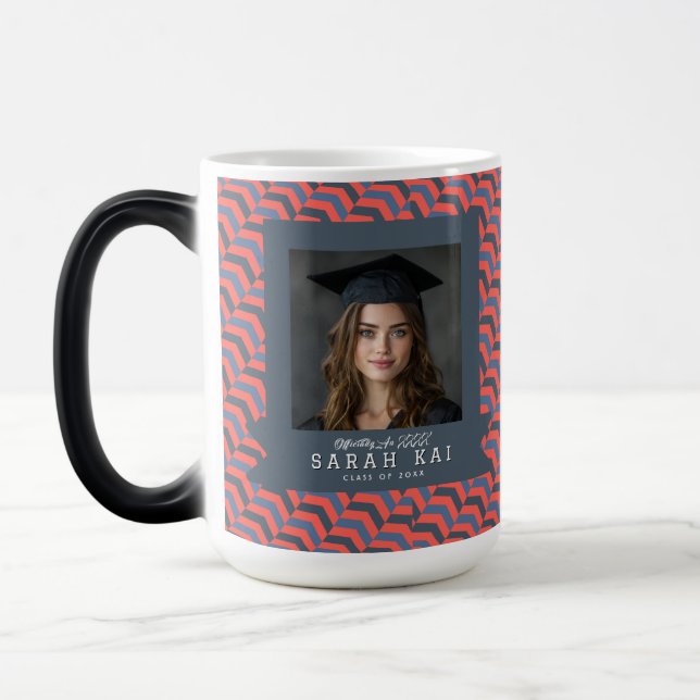 Caneca Mágica Lindo Presente de Foto com Impressão em Chevron (Esquerda)