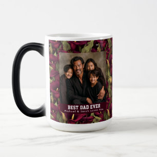 Caneca Mágica Lírios Calla Retro Flor Stepdad Foto Cerâmica