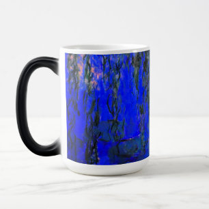 Caneca Mágica Lírios de água monet e ramificações de salgueiro