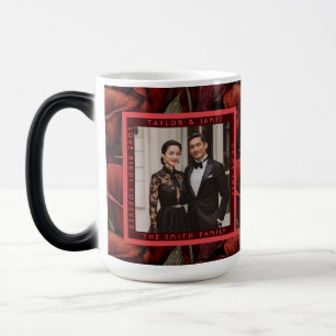 Caneca Mágica Lírios de Cala Vermelhos da Moda Pétala Casamento