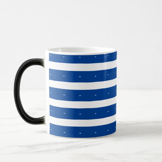 Caneca Mágica Listras azuis e brancas (Esquerda)