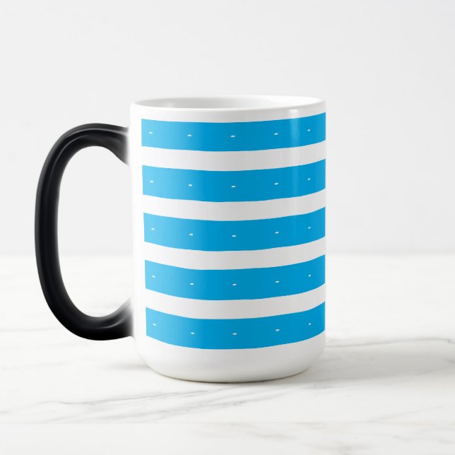 Caneca Mágica Listras azul celeste e branco (Esquerda)