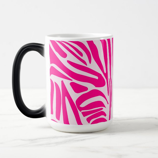 Caneca Mágica Listras de zebra rosa (Esquerda)
