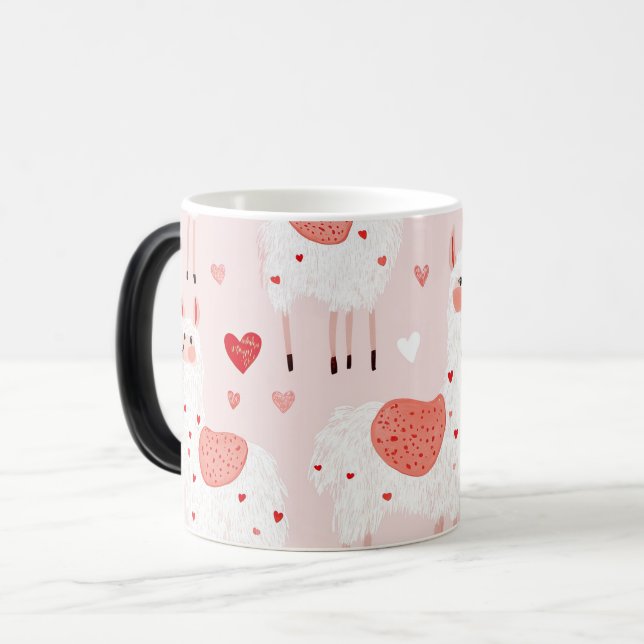 Caneca Mágica Llamas pattern valentines (Frente Esquerda)