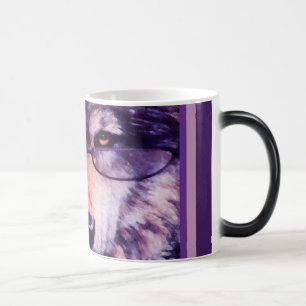 Caneca Mágica Lobo roxo solitário