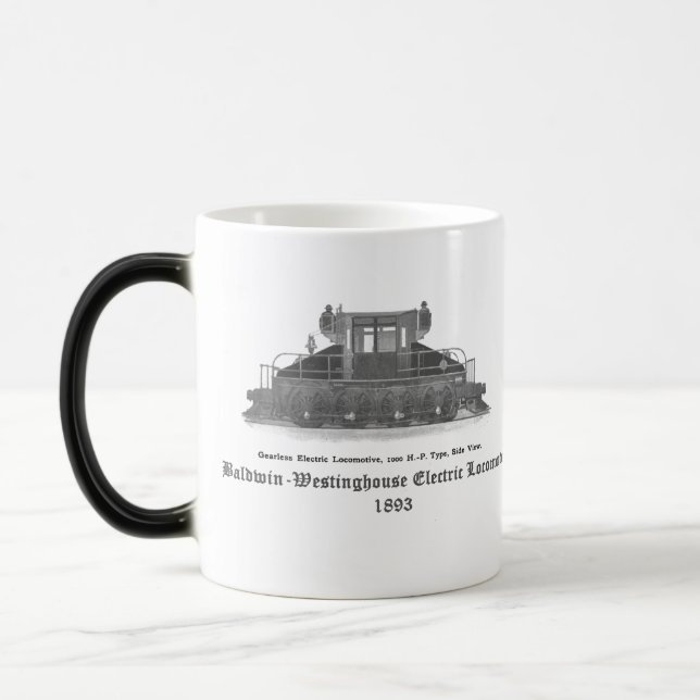 Caneca Mágica Locomotiva elétrica 1893 de Baldwin Westinghouse (Esquerda)